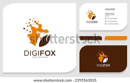 Fox Logo Design. fox head with globe combination. usable for technology and company logo