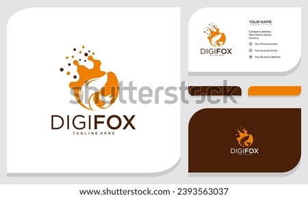 Fox Logo Design. fox head with globe combination. usable for technology and company logo