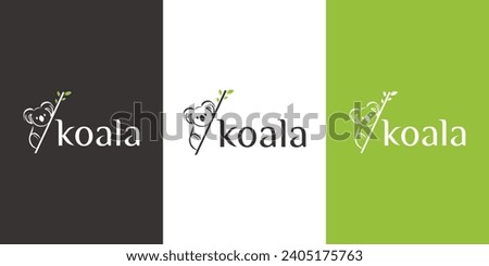 koala logo design vector inspiration