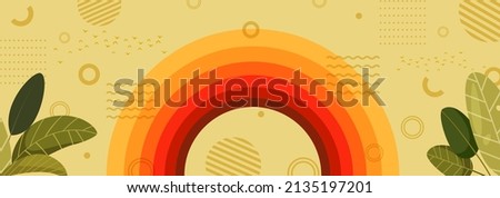 Banner or backdrop design template with a modern abstract concept. With nuances of color and images are simple and pleasing to the eye. Imagine de stoc © 