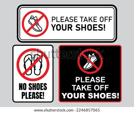 Sign please take off your shoes