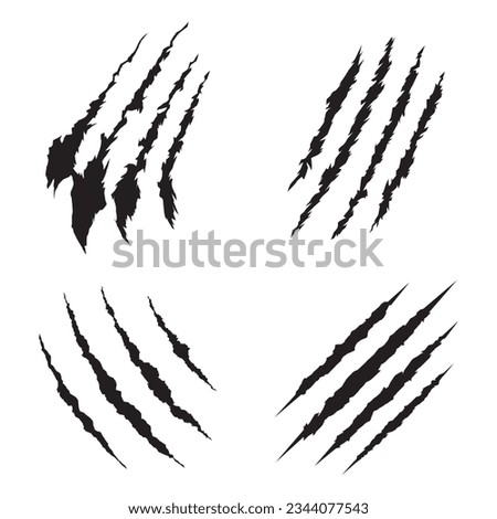 collection of beast claw in hand drawing, monster claw vector