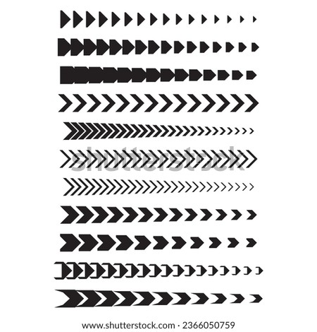 collection of arrow sign pattern isolated white background