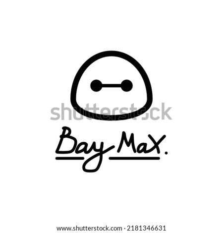 Bay Max Icon Sign Vector Isolated on White Artboard, Big Hero 6 Sign Vector Isolated on White Artboard