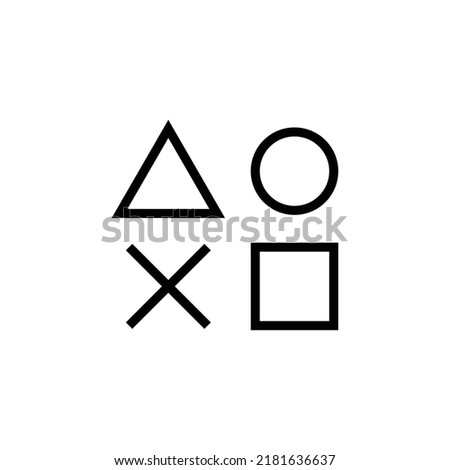 Shape Icon, Play icon, Gaming Icon Sign Vector Isolated on White Artboard