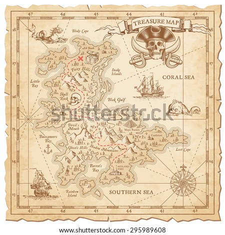 Pirate Treasure Map Clipart | Free download on ClipArtMag