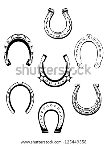 Set Horseshoe Icons Symbols Lucky Concept Stock Vector (Royalty Free ...