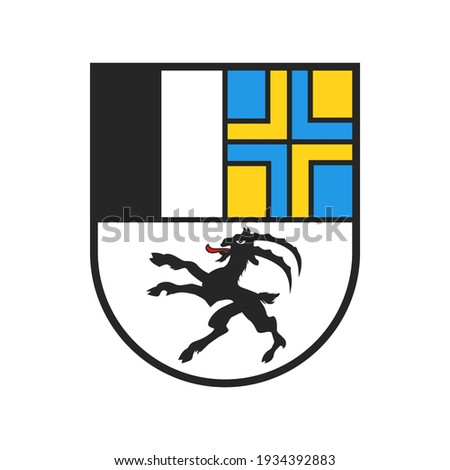 Swiss canton coat of arms, Switzerland heraldry sign and shield flag, vector. Swiss canton sign of Grisons or Graubunden, Switzerland confederation region heraldic coat of arms Stockfoto © 