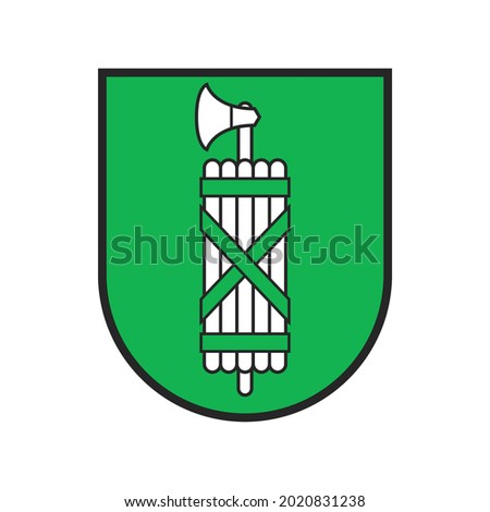 Switzerland canton coat of arms, Swiss flag shield and heraldic national emblem, vector. Swiss canton sign of St Gallen or Saint Gall, Switzerland confederation kantons coat of arms heraldry