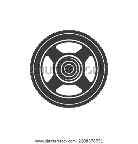 Brake disk isolated auto moto part monochrome icon. Vector repair service equipment, motorcycle, motorbike or car cylinder disc. Transport accessory, brake system spare part front view, metal pulley