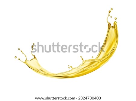 Oil or juice swirl flow splash. Drink transparent wave. Isolated realistic 3d vector energetic and vibrant liquid stream bursting with motion and fluidity, capturing the essence of freshness and zest