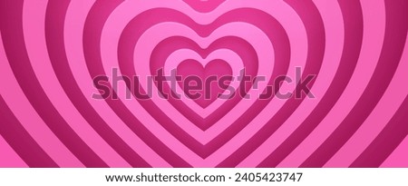 Psychedelic love heart tunnel background. Vibrant vector frame or backdrop pulsates with kaleidoscopic of pink hues, creating a mesmerizing visual journey through swirling, whimsical hypnotic patterns