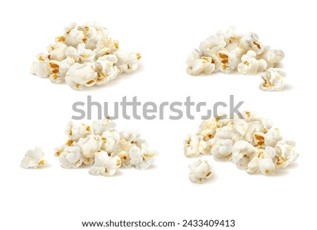 Popcorn stacks, tempting mound of golden pop corn, radiating warmth and the irresistible aroma of buttery delight. Realistic 3d vector snack piles invite to savor its crispy, movie-night magic