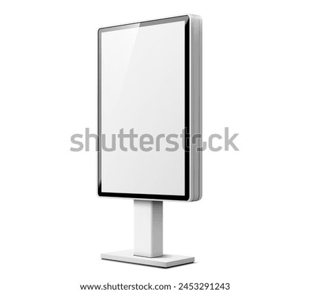 3d display billboard, isolated 3d vector large outdoor advertising structure. Street banner showcasing messages, advertising, information or video to capture public attention for marketing purposes