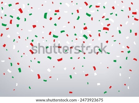 Viva Mexico, Mexican confetti background for Independence Day holiday, vector decoration. Mexico Independence Day national celebration background with fiesta paper confetti of Mexican flag colors