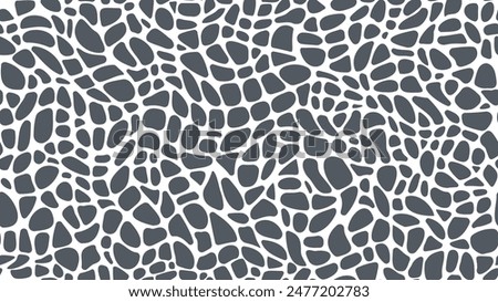 Mosaic pebble stone floor pattern. Rock texture vector background with gravel, cobblestone and pebble stones. Floor and wall tile, street, pavement or sidewalk structure, abstract geometric pattern