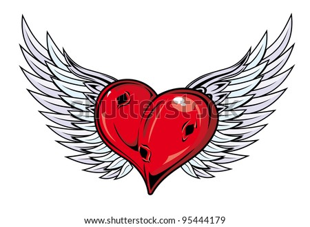 Heart With Wings Tattoo