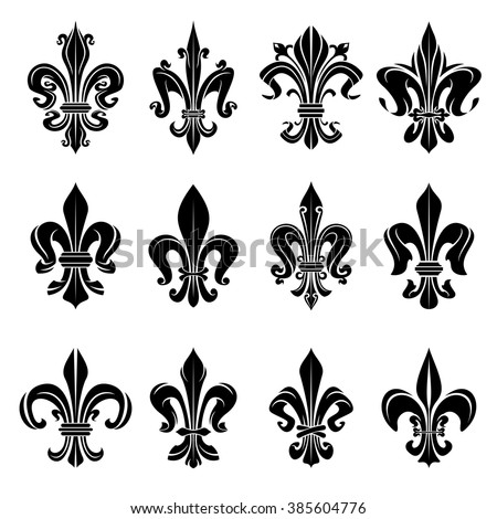 Royal French Heraldry Design Elements For Coat Of Arms, Emblem Or ...