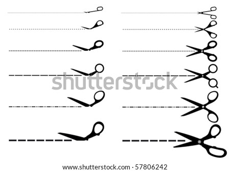 Set of cutting scissors for anything design. jpeg version also available in gallery