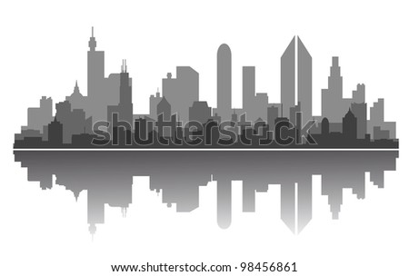 Modern city skyline for business or architecture concept design. Jpeg version also available in gallery