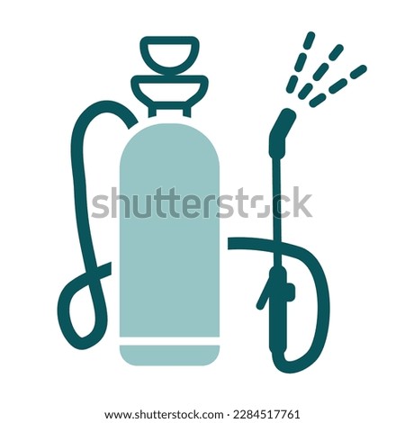 Garden sprayer isolated vector icon. Graph symbol for agriculture, garden and plants web site and apps design, logo, app, UI
