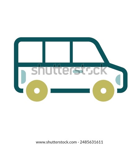 Airport shuttle minivan, shuttle bus vector icon. Graph symbol for travel and tourism web site and apps design, logo, app, UI