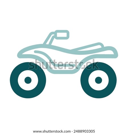 ATV rider, Quad bike vector isolated icon. Graph symbol for travel and tourism web site and apps design, logo, app, UI