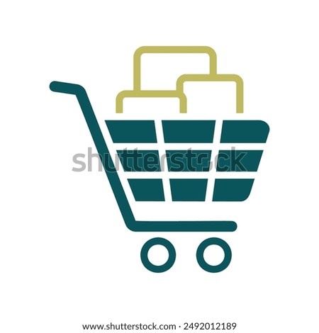 Similar – Image, Stock Photo Shopping trolleys at your front door