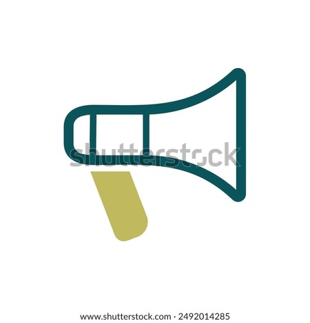 Megaphone or loudspeaker vector isolated icon. Demonstration, manifestation, protest, strike, revolution. Graph symbol for your web site design, logo, app, UI