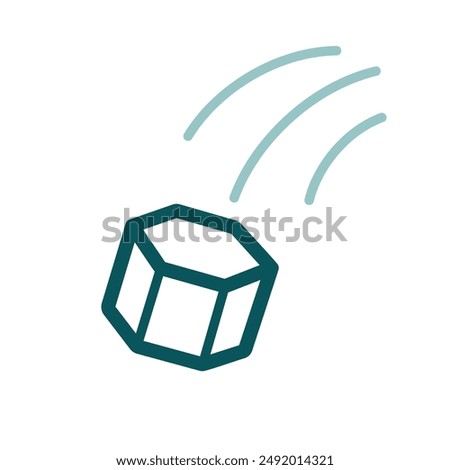 Thrown stone or paving stones or paving slabs vector isolated icon. Demonstration, protest, strike, revolution. Graph symbol for web site design, logo, app, UI