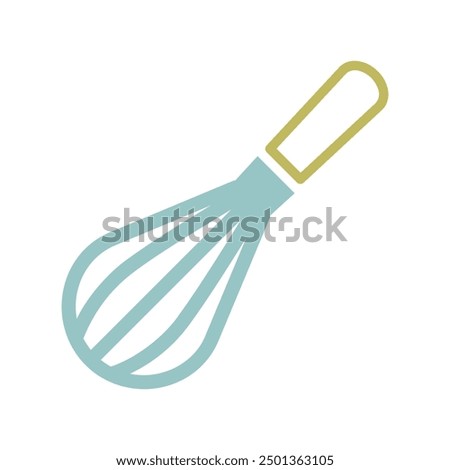 Balloon whisk for mixing and whisking vector icon. Kitchen appliance. Graph symbol for cooking web site design, logo, app, UI