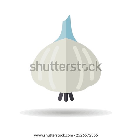 Garlic bulb, allium sativum isolated design vector icon. Vegetable sign. Graph symbol for food and drinks web site, apps design, mobile apps and print media, logo, UI