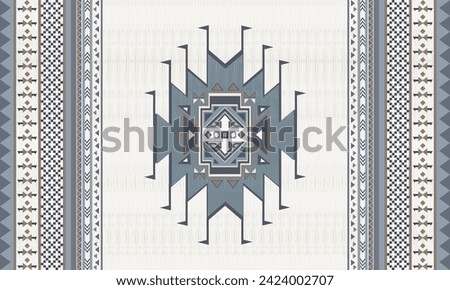 Navajo tribal vector seamless pattern. Native American ornament. Ethnic South Western decor style. Boho geometric ornament. Vector seamless pattern. Mexican blanket, rug. Woven carpet illustration sto