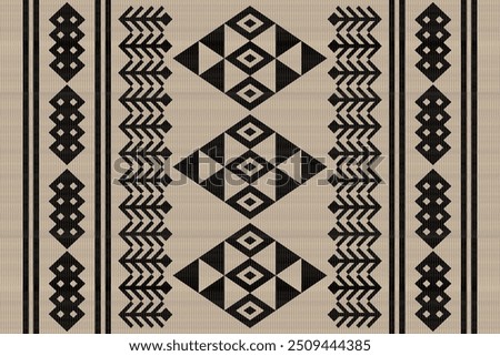 Navajo tribal vector pattern. Native American ornament. Ethnic South Western decor style. Boho geometric ornament.Ikat floral paisley embroidery blanket, rug. Woven carpet