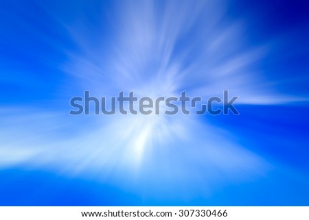 Blue sky and white cloud with zoom effect