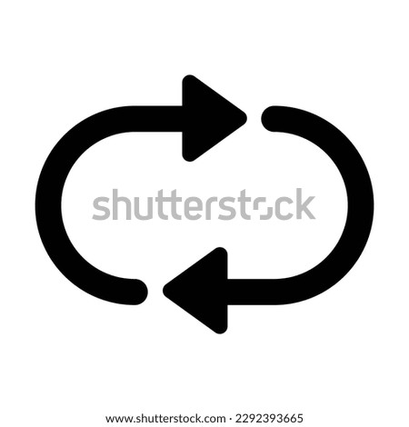 Repeat icon. Refresh arrow sign. loop or shuffle icon. Stock vector