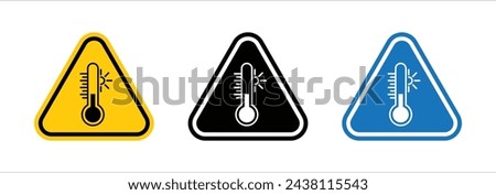 High Temperature Caution Sign. Warning for Overheating and Extreme Heat Conditions. Summer Heat Safety Alert.