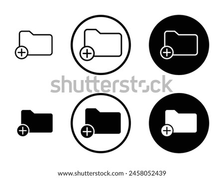 Add Folder Icon. New File Vector Icon, Create New Folder Vector Icon Suitable for Apps and Websites UI Designs.