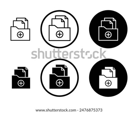 File medical black filled and outlined icon set