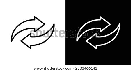 Converter thin line vector icon set.