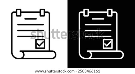 Consent thin line vector icon set.