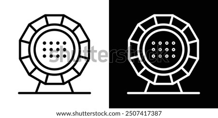 Stargate thin line vector icon set.