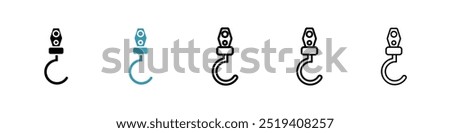 Winch hook icon vector icon set. EPS 10