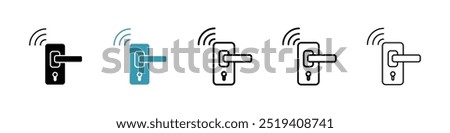 Smart lock icon vector icon set. EPS 10