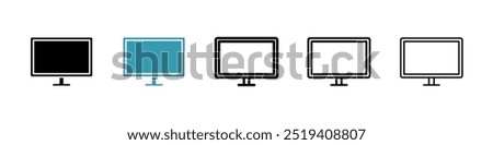 Screen icon vector icon set. EPS 10