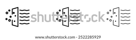 Air purification icon vector icon set. EPS 10