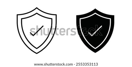 Safe icons in black filled and outlined style