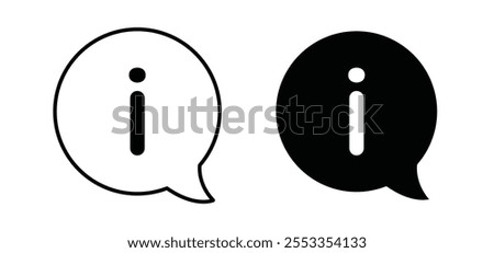 Info icons in black filled and outlined style