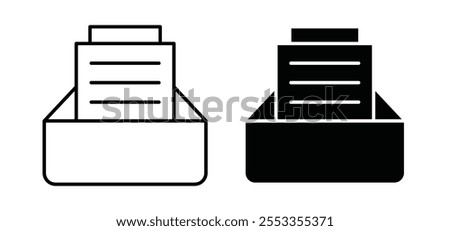 Archive icons in black filled and outlined style