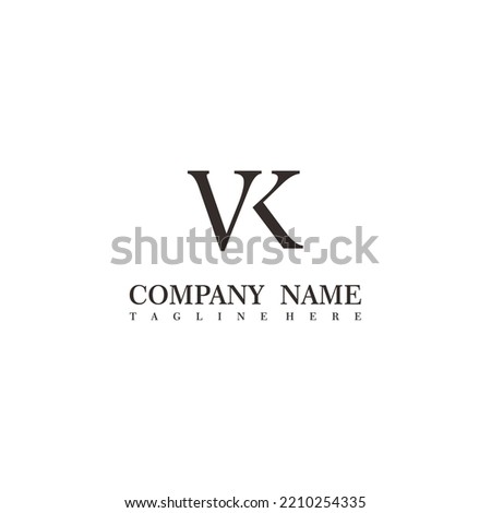 VK logo design concept simple idea